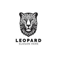 djärv svart och vit leopard logotyp för en modern varumärke identitet design vektor
