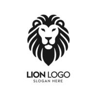 abstrakt lejon logotyp design i svart och vit för varumärke identitet vektor