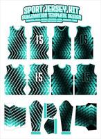 grön geometrisk sicksack- jersey kläder sporter ha på sig sublimering mönster vektor