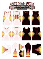 rot Techno geometrisch Jersey bekleidung Sport tragen Sublimation Muster vektor