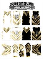 Gold geometrisch Chevron Jersey bekleidung Sport tragen Sublimation Muster vektor