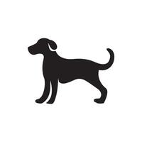 platt design hund silhuett illustration vektor