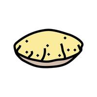 roti bröd indisk kök Färg ikon vektor illustration