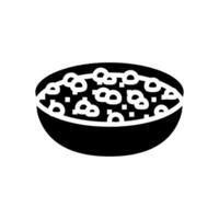 Chana Masala indisch Küche Glyphe Symbol Vektor Illustration
