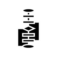 genetisch Algorithmus Glyphe Symbol Vektor Illustration