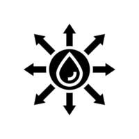 importieren Öl Industrie Glyphe Symbol Vektor Illustration
