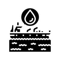 Tanker Öl Industrie Glyphe Symbol Vektor Illustration