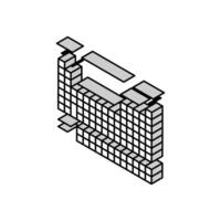 periodisch Tabelle isometrisch Symbol Vektor Illustration