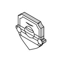 Luftfahrt Sicherheit Luftfahrt Ingenieur isometrisch Symbol Vektor Illustration