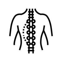 skolios kirurgi kirurgi sjukhus linje ikon vektor illustration