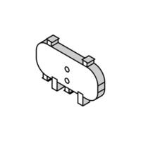 Druck Schiff Ingenieur isometrisch Symbol Vektor Illustration