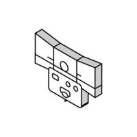 Flug Simulator Luftfahrt Ingenieur isometrisch Symbol Vektor Illustration