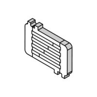 värme utbyta anordning ingenjör isometrisk ikon vektor illustration