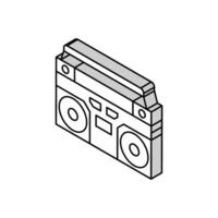Boombox retro Musik- isometrisch Symbol Vektor Illustration