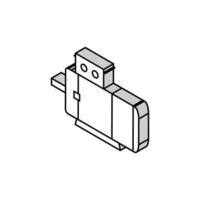 elektrisch Motor- elektrisch Ingenieur isometrisch Symbol Vektor Illustration