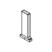 absolvierte Zylinder Ingenieur isometrisch Symbol Vektor Illustration