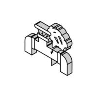 nödsituation gas service isometrisk ikon vektor illustration