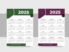 exklusiv und herrlich Tabelle Kalender Design vektor