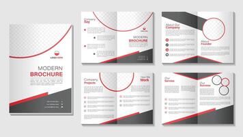 8 Seite Unternehmen Profil Broschüre Design vektor