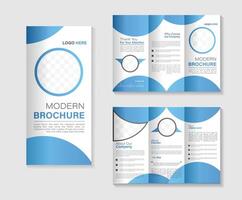 tri vika ihop företag profil broschyr design vektor