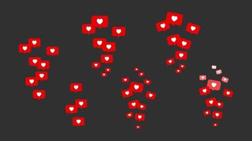 röd flygande hjärta knappar valentines dag vektor