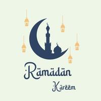 logotyp ramadan kareem minimalistisk visa design årgång ikon vektor