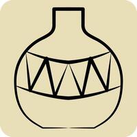 ikon vas. relaterad till kenya symbol. hand dragen stil. enkel design redigerbar. enkel illustration vektor