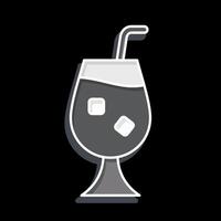 ikon qour. relaterad till cocktails, dryck symbol. glansig stil. enkel design redigerbar. enkel illustration vektor