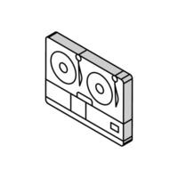 CD Spieler retro Musik- isometrisch Symbol Vektor Illustration