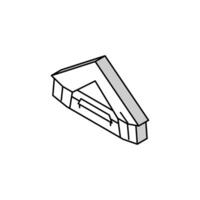 Glamping Zelt Lager isometrisch Symbol Vektor Illustration