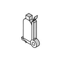Zylinder Austausch Gas Bedienung isometrisch Symbol Vektor Illustration