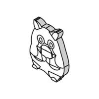 süß Hamster Sitzung Haustier isometrisch Symbol Vektor Illustration