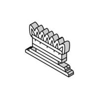 Brenner Gas Bedienung isometrisch Symbol Vektor Illustration