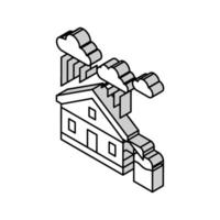 Regenwasser Ernte Umwelt isometrisch Symbol Vektor Illustration