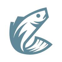 Fisch Symbol Logo Design vektor