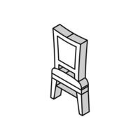 stol läder isometrisk ikon vektor illustration
