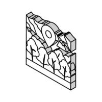 Ökotourismus Umwelt isometrisch Symbol Vektor Illustration