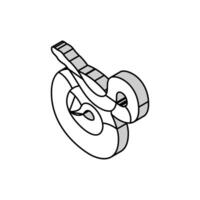 Python Tier Schlange isometrisch Symbol Vektor Illustration