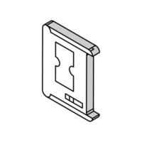 Entwurf Abfassung mechanisch Ingenieur isometrisch Symbol Vektor Illustration