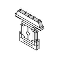 Kamidana Haushalt Schrein Schintoismus isometrisch Symbol Vektor Illustration