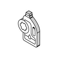 Öl Veränderung Auto Mechaniker isometrisch Symbol Vektor Illustration