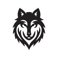 Wolf Kopf Illustration Logo Design. Wolf Maskottchen Vektor