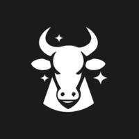 abstrakt ko eller tjur logotyp design. kreativ biff, kött eller mjölk ikon symbol. vektor
