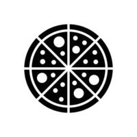 Pizza Symbol Vektor Design Vorlage im Weiß Hintergrund