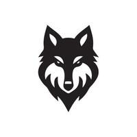 Wolf Kopf Illustration Logo Design. Wolf Maskottchen Vektor