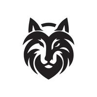 Wolf Kopf Illustration Logo Design. Wolf Maskottchen Vektor