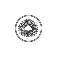 Symbol von Kiwi Obst Scheiben vektor