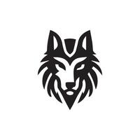 Wolf Kopf Illustration Logo Design. Wolf Maskottchen Vektor