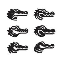 alligator illustration, vektor av krokodil ikoner