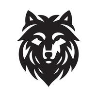 Wolf Kopf Illustration Logo Design. Wolf Maskottchen Vektor